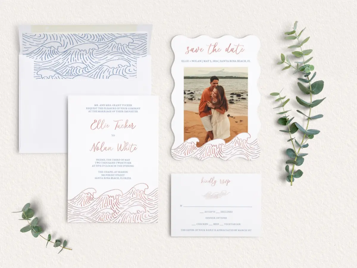 Front of Save the Date Card
