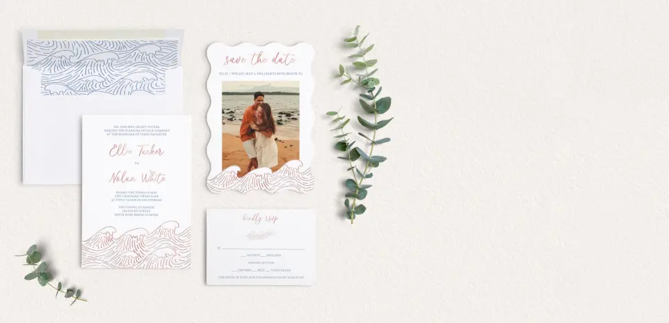 Front of Save the Date Card