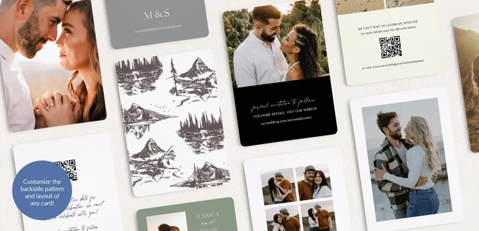 Back of Save the Date Card