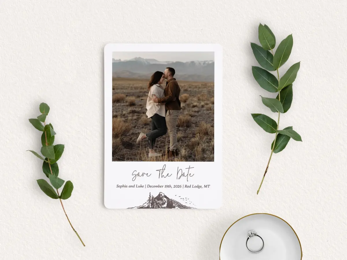 Save the Date Card with Optional Guest Addressing Service