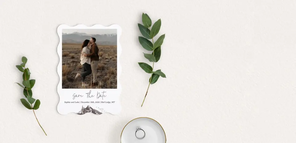 Save the Date Card with Optional Guest Addressing Service