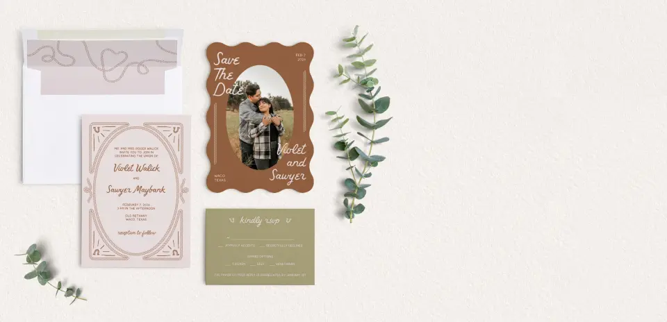 Front of Save the Date Card
