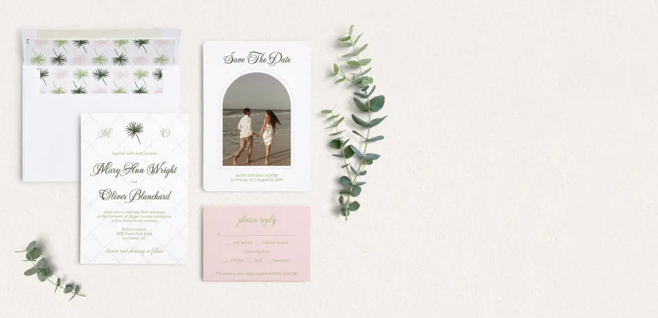 Front of Save the Date Card