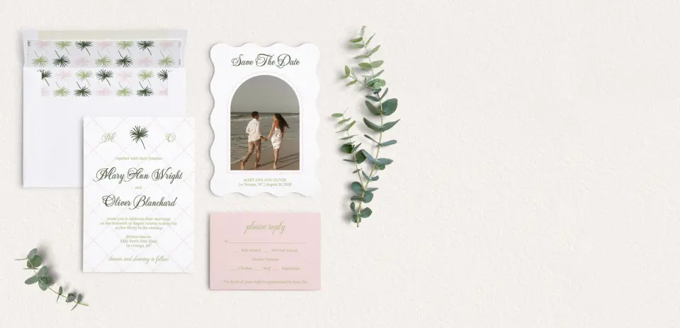 Front of Save the Date Card