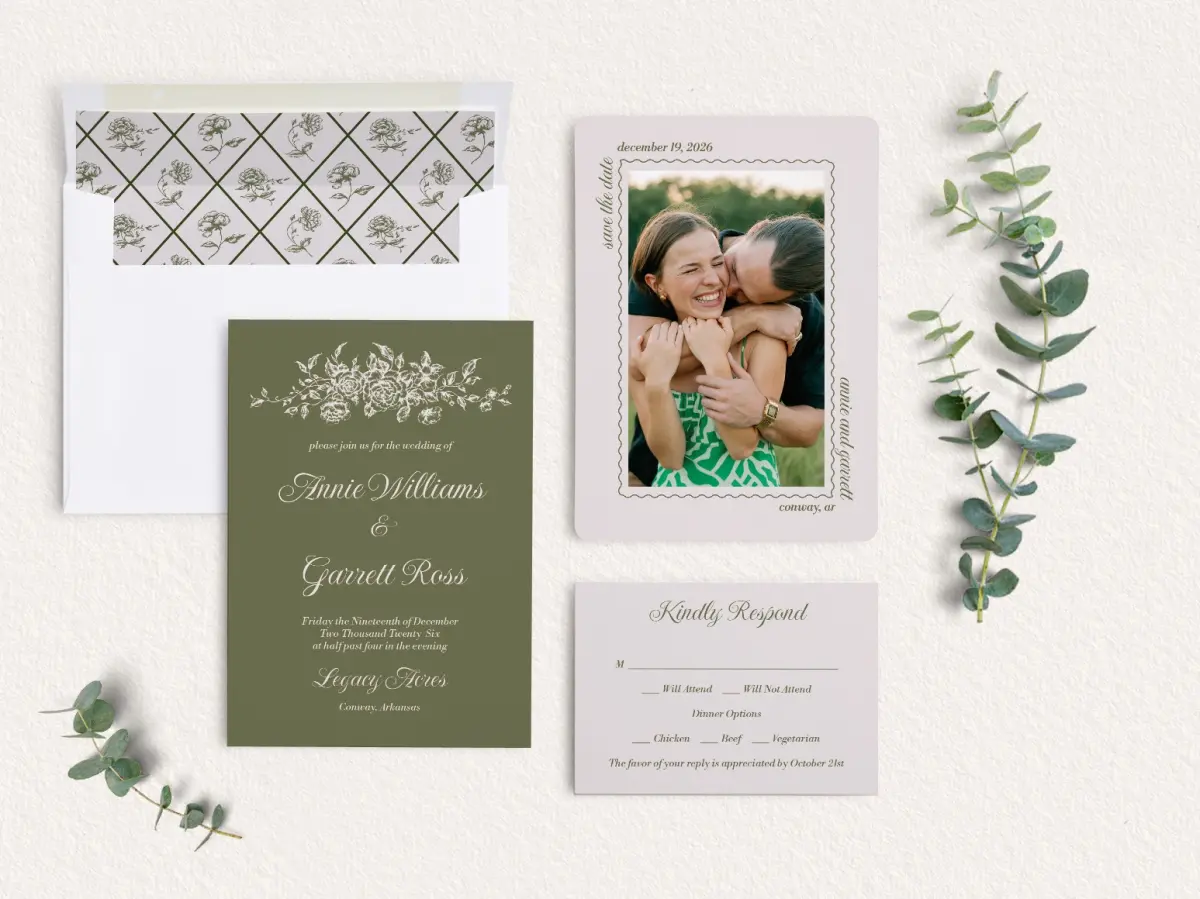Front of Save the Date Card