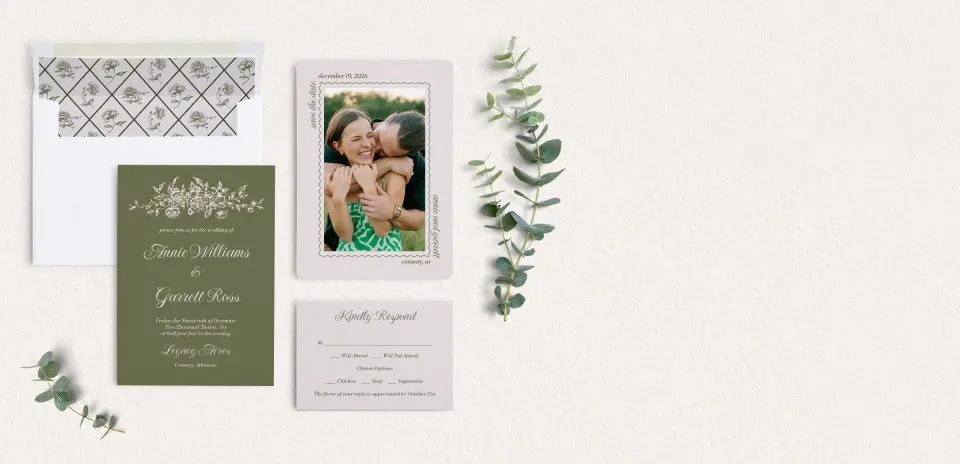 Front of Save the Date Card