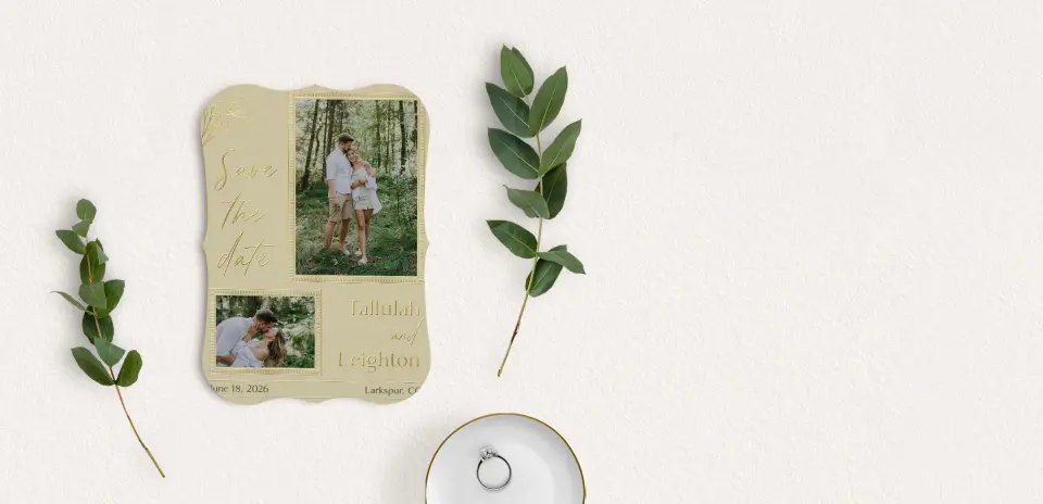 Save the Date Card with Optional Guest Addressing Service