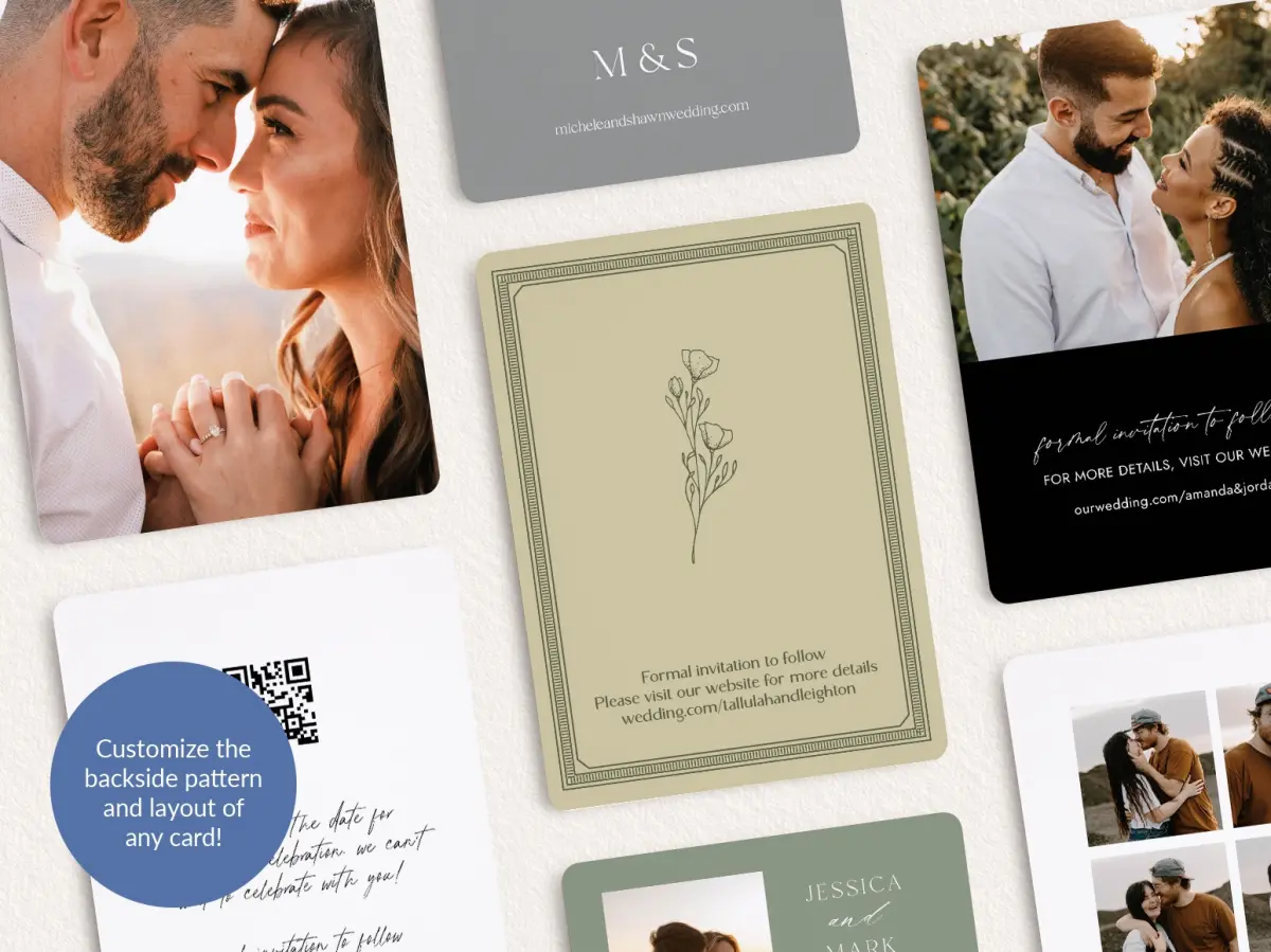 Back of Save the Date Card