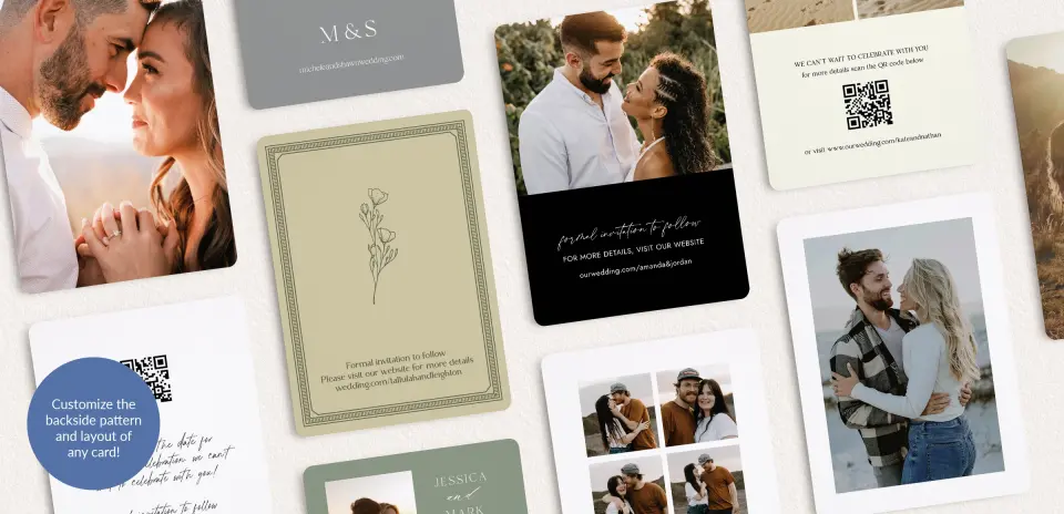 Back of Save the Date Card