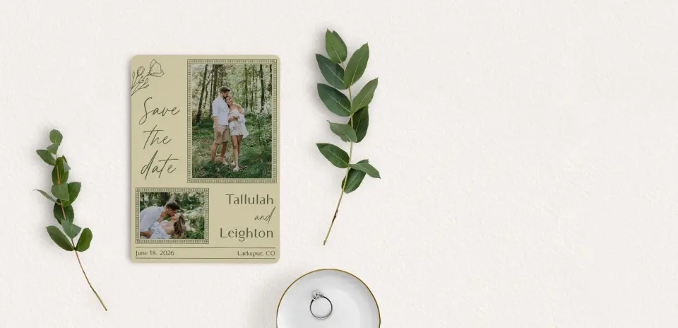 Save the Date Card with Optional Guest Addressing Service