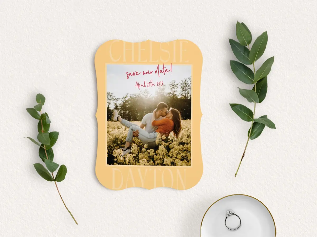 Save the Date Card with Optional Guest Addressing Service