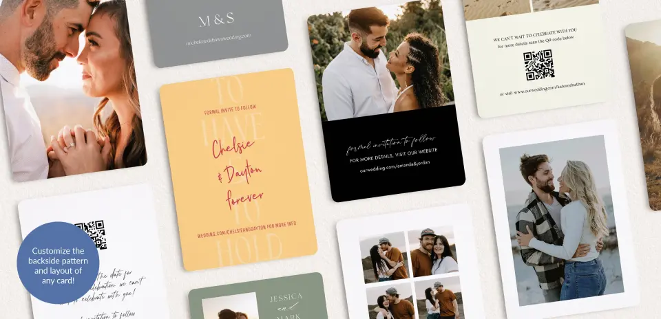 Back of Save the Date Card