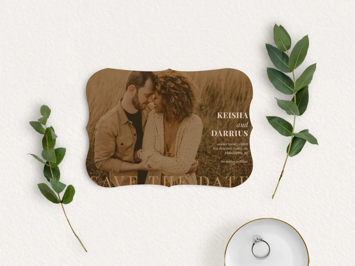 Save the Date Card with Optional Guest Addressing Service