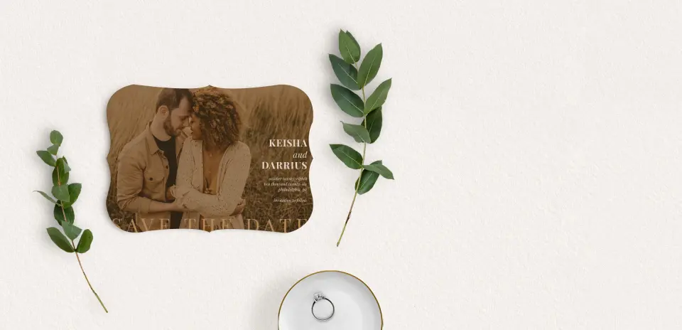 Save the Date Card with Optional Guest Addressing Service
