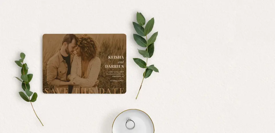 Save the Date Card with Optional Guest Addressing Service