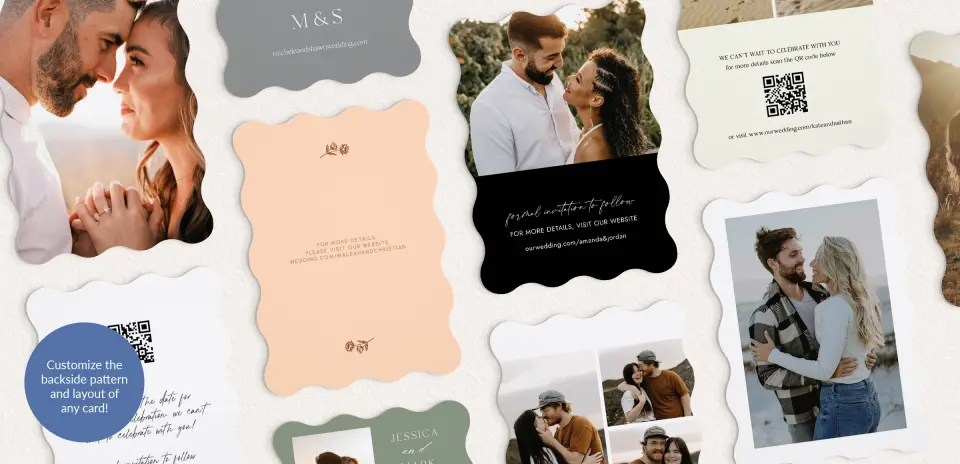 Back of Save the Date Card