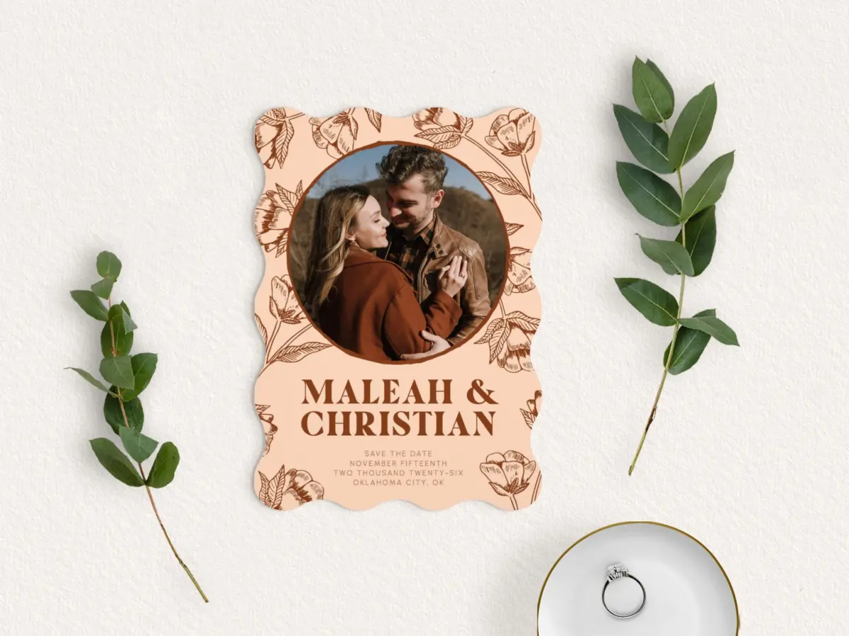 Save the Date Card with Optional Guest Addressing Service