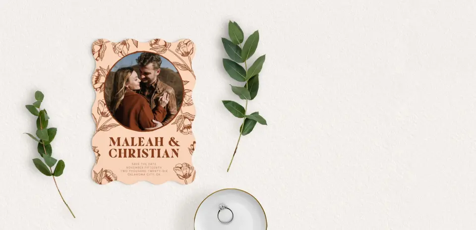 Save the Date Card with Optional Guest Addressing Service