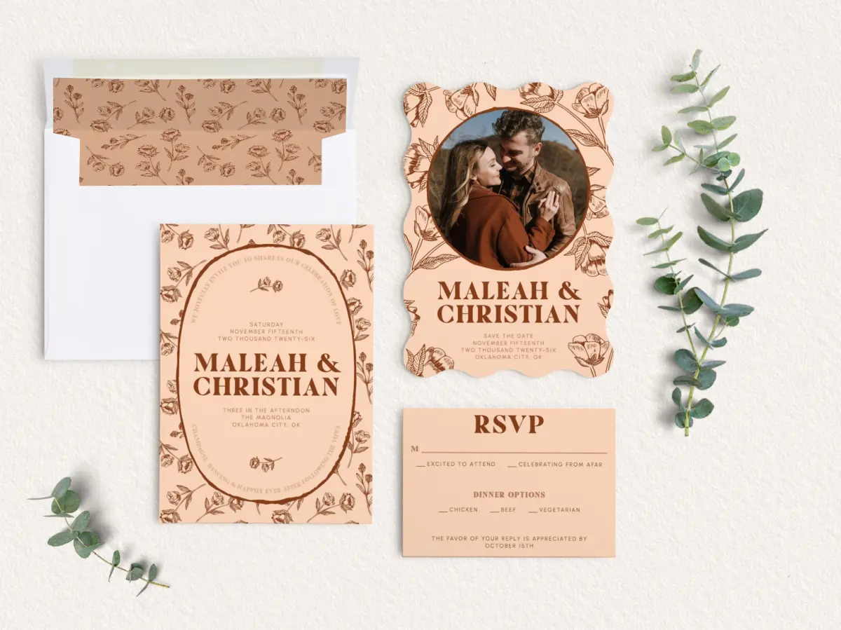 Front of Save the Date Card