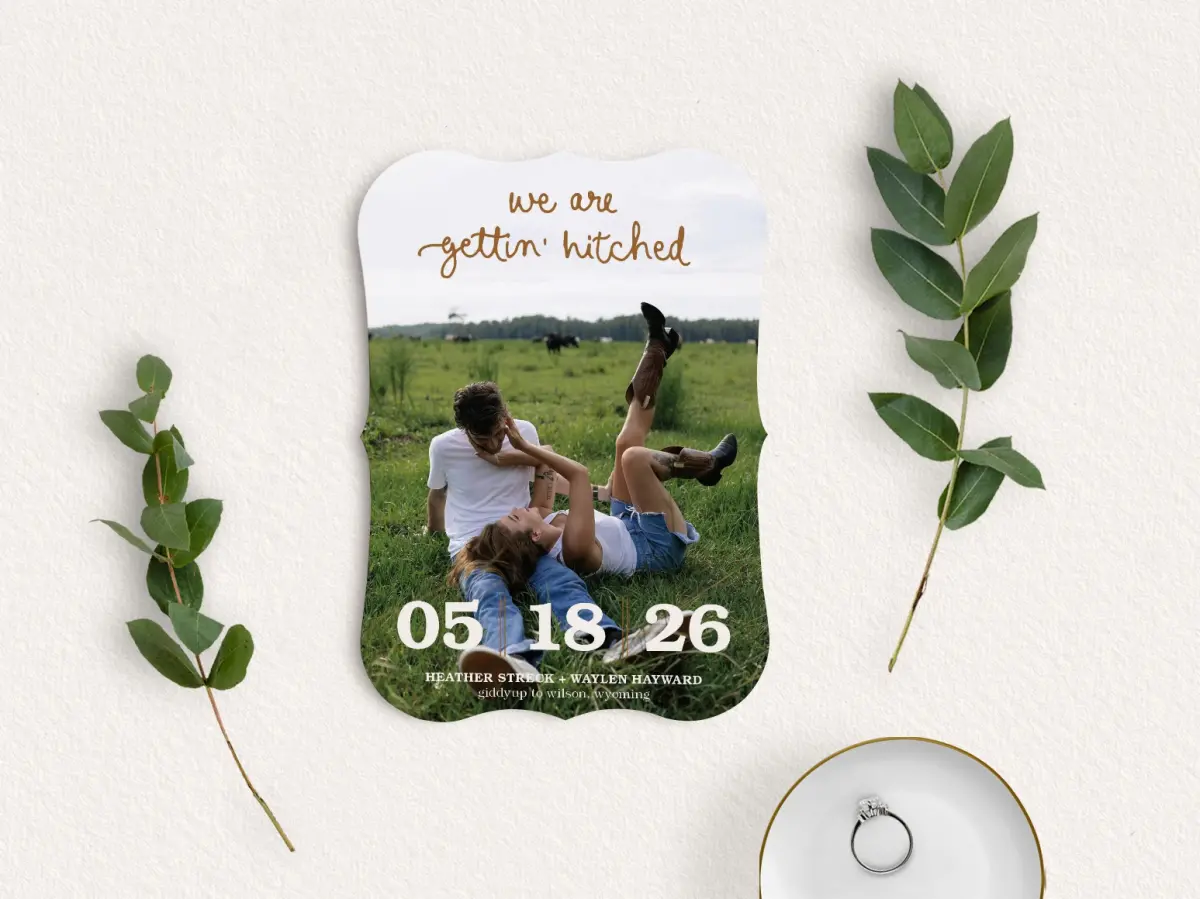 Save the Date Card with Optional Guest Addressing Service
