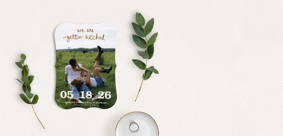 Save the Date Card with Optional Guest Addressing Service
