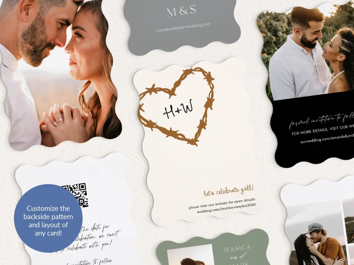 Back of Save the Date Card
