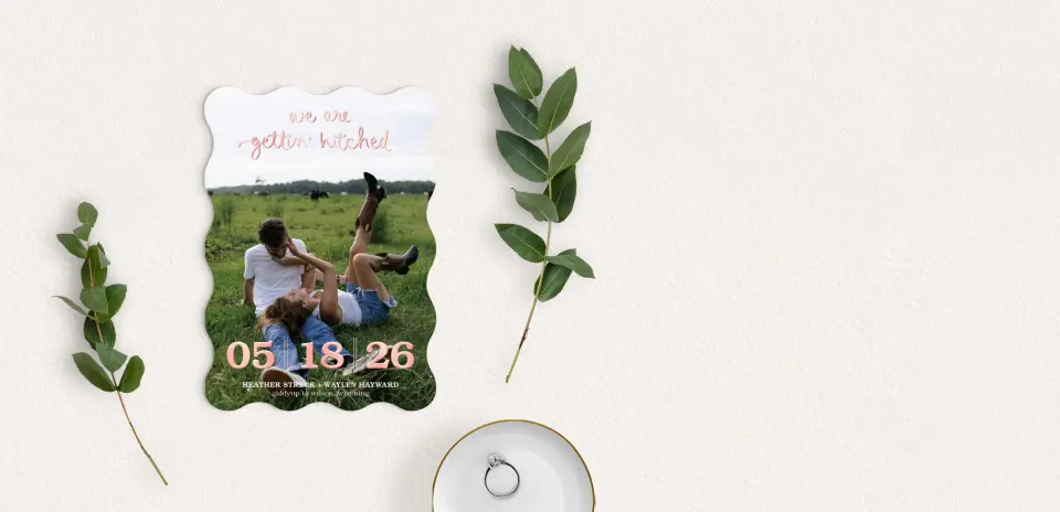 Save the Date Card with Optional Guest Addressing Service