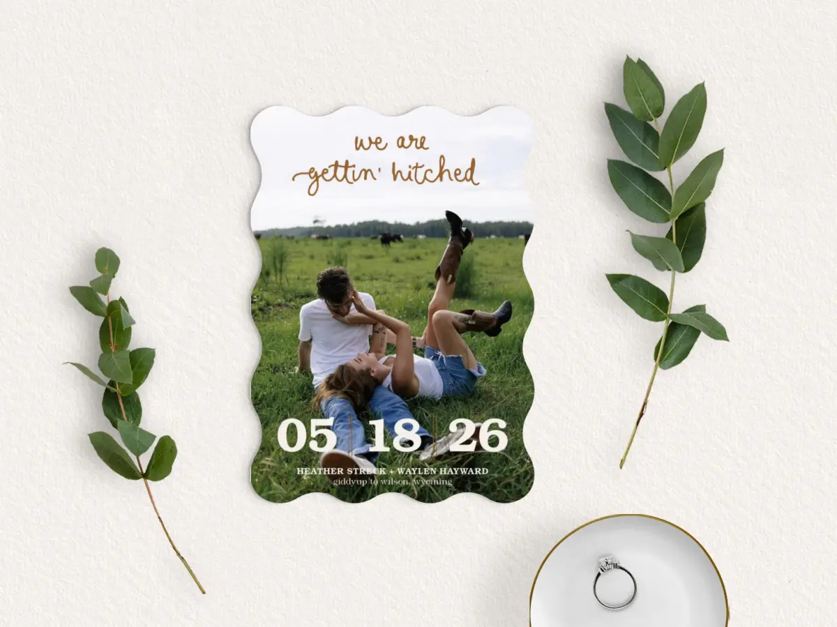 Save the Date Card with Optional Guest Addressing Service