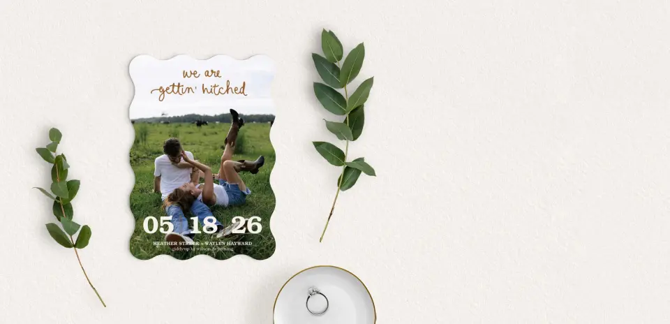 Save the Date Card with Optional Guest Addressing Service