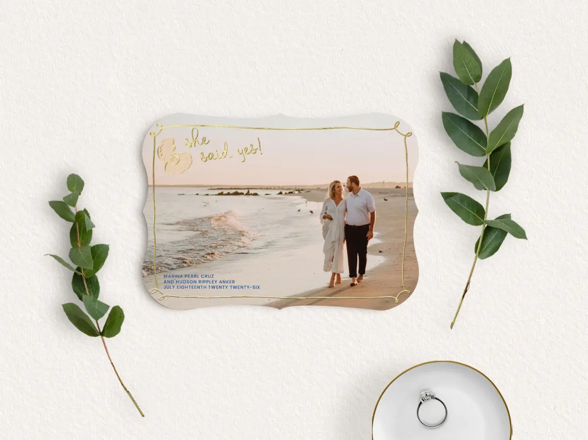 Save the Date Card with Optional Guest Addressing Service