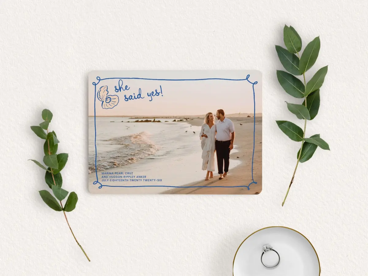 Save the Date Card with Optional Guest Addressing Service
