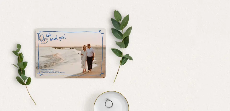 Save the Date Card with Optional Guest Addressing Service