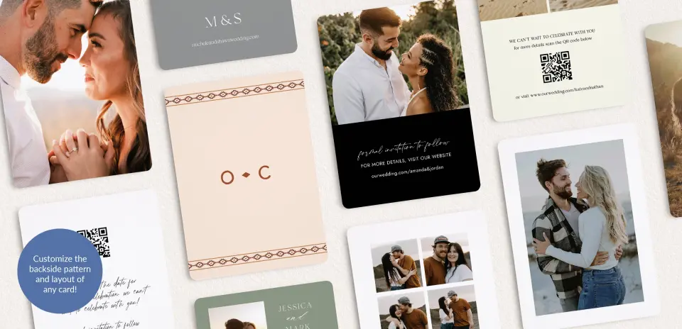 Back of Save the Date Card