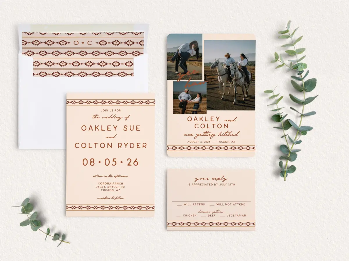 Front of Save the Date Card