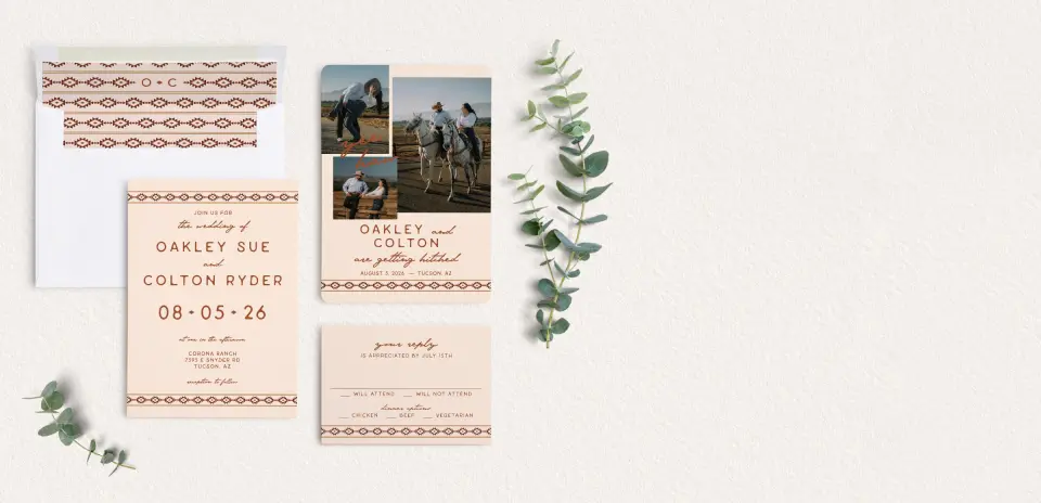Front of Save the Date Card