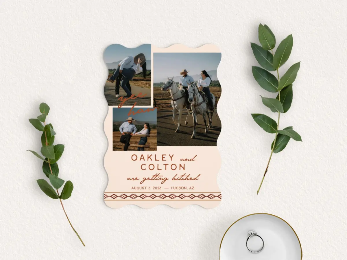 Save the Date Card with Optional Guest Addressing Service
