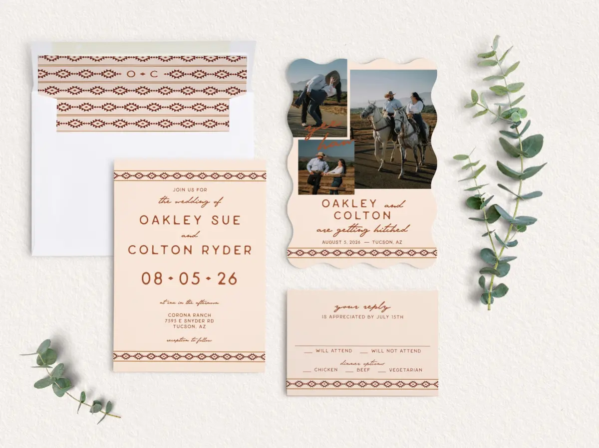 Front of Save the Date Card