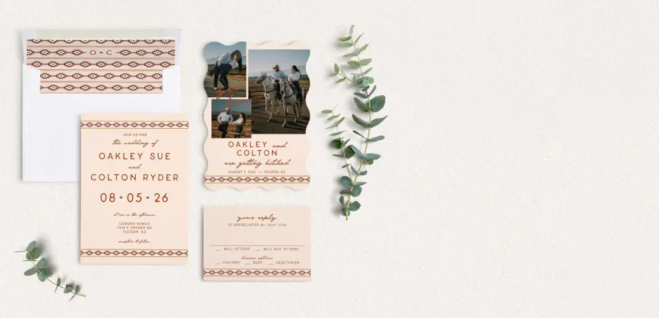 Front of Save the Date Card