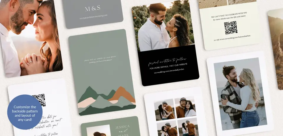 Back of Save the Date Card