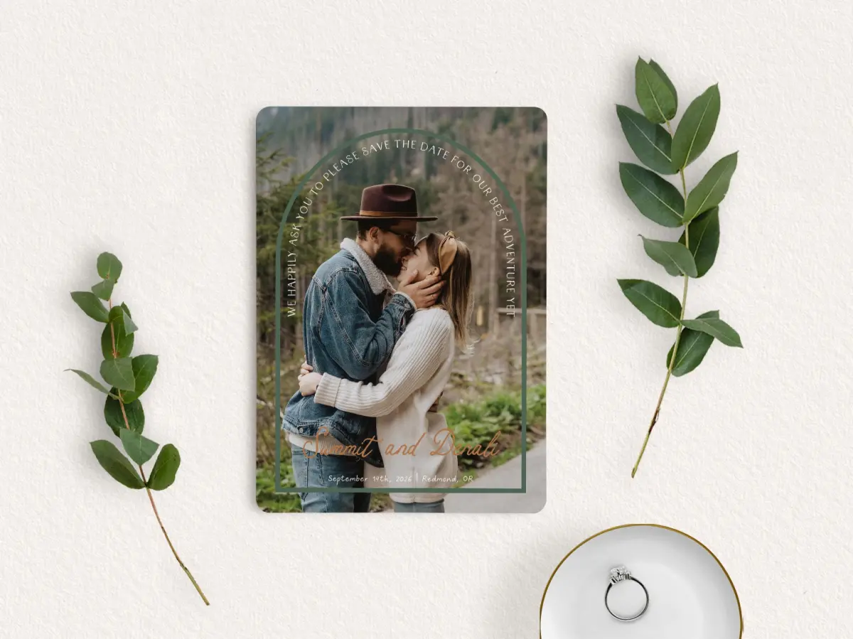 Save the Date Card with Optional Guest Addressing Service