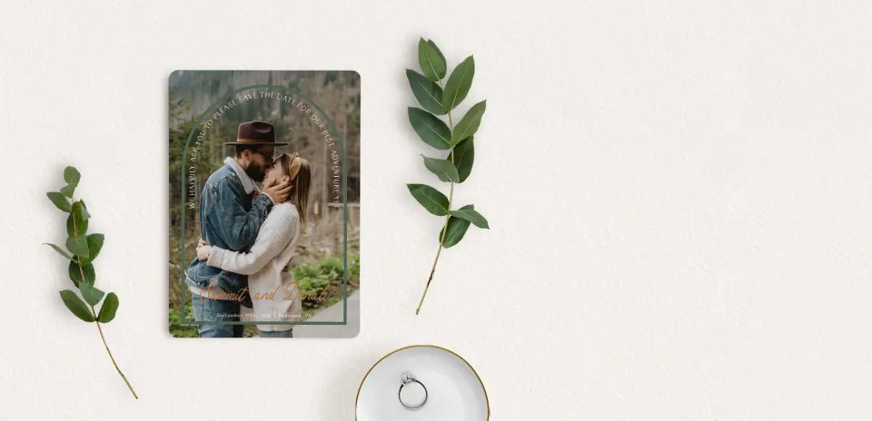 Save the Date Card with Optional Guest Addressing Service