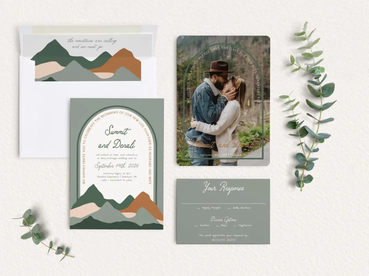 Front of Save the Date Card