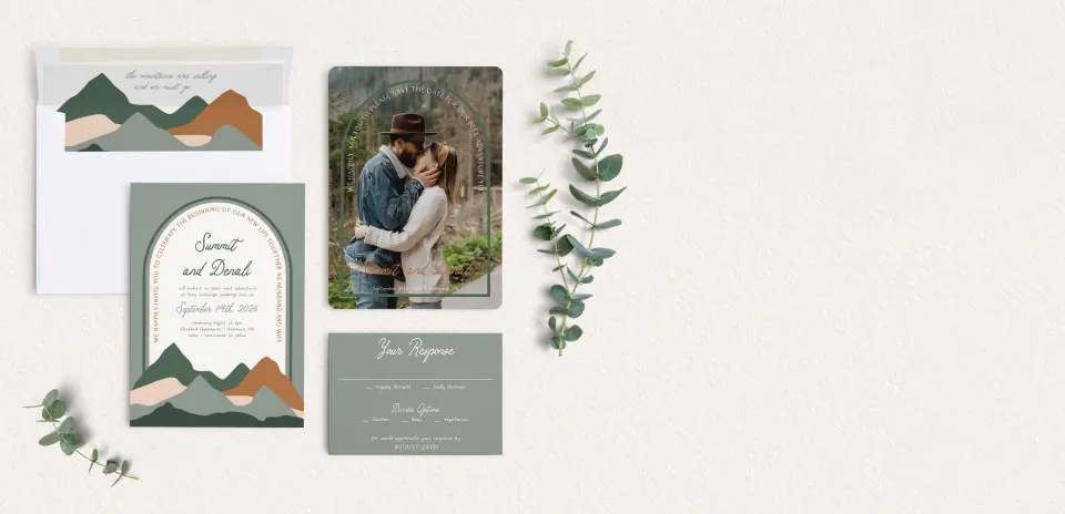 Front of Save the Date Card