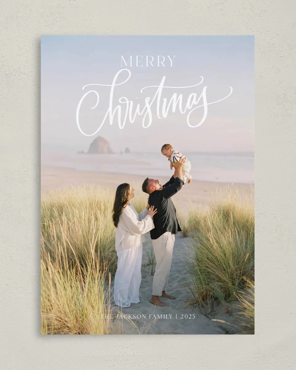 This is a 5" x 7" Christmas Card called Christmas Chic printed in full color on Premium Smooth paper