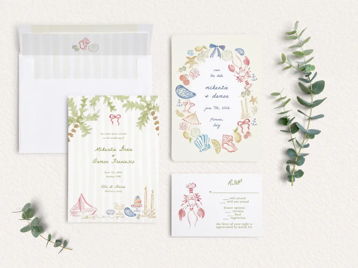 Front of Save the Date Card