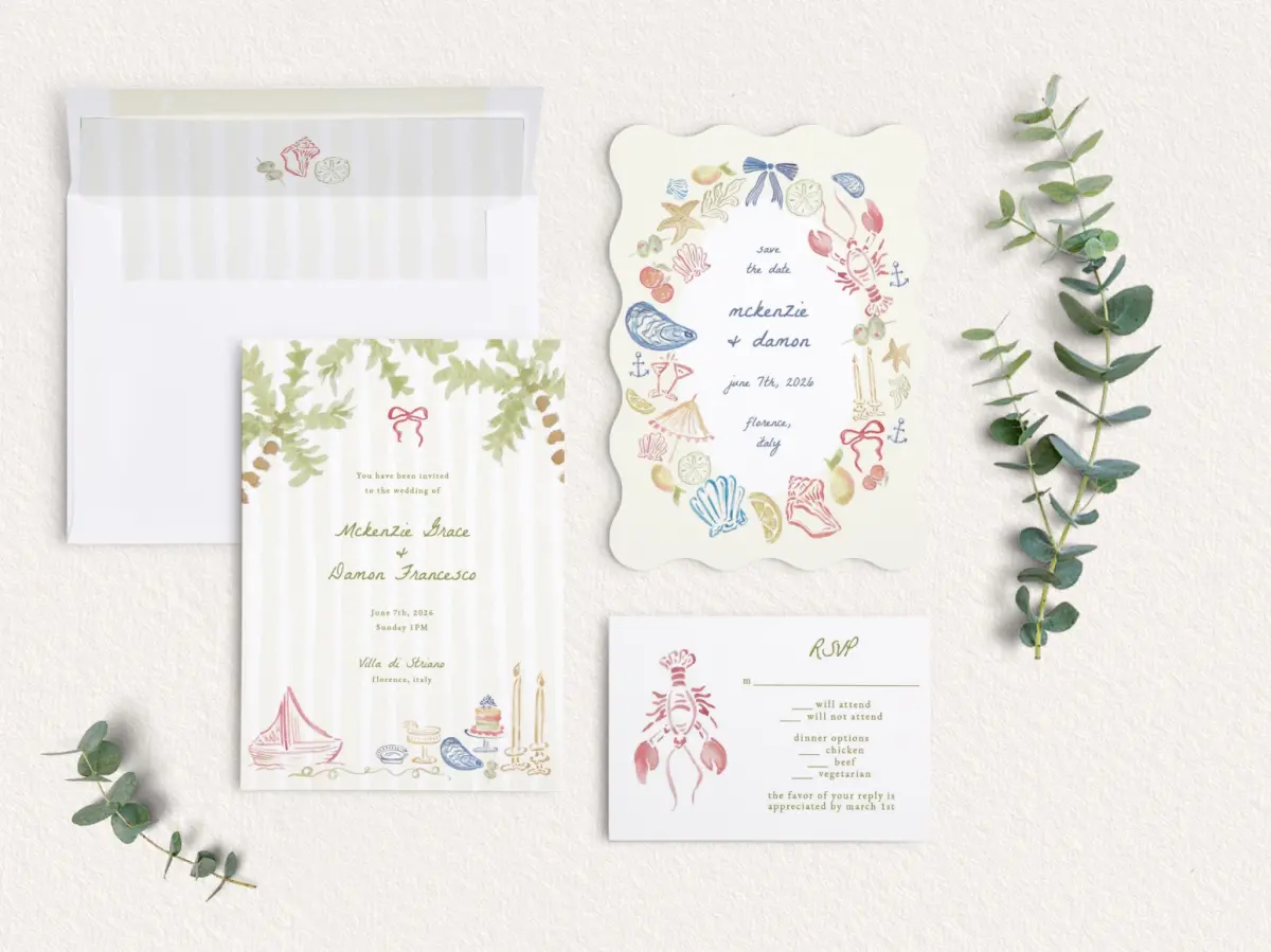Front of Save the Date Card