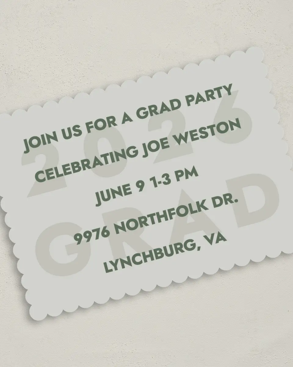 This is a 5" x 7" Graduation Announcement Card called Celebrating the Grad printed in full color on Premium Smooth paper