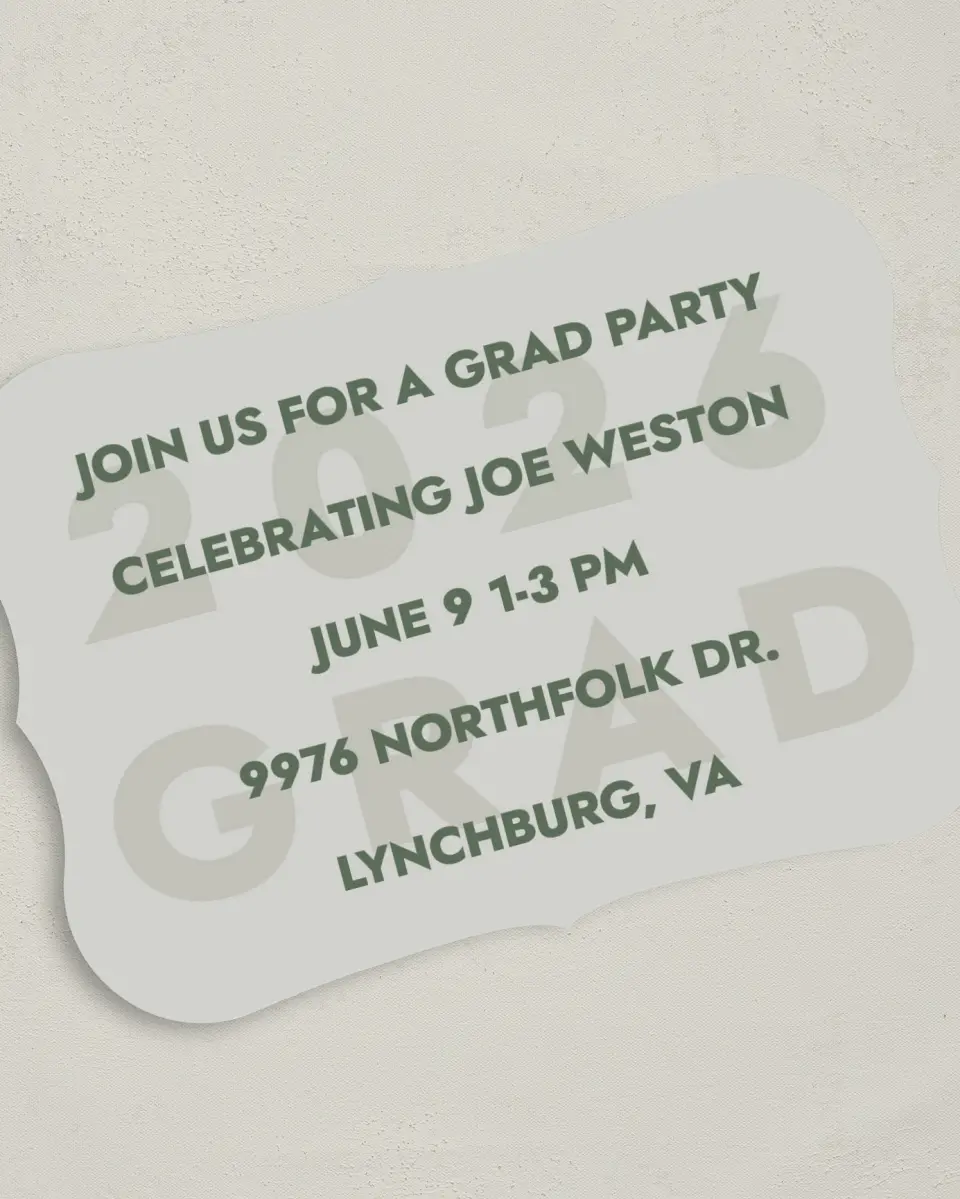 This is a 5" x 7" Graduation Announcement Card called Celebrating the Grad printed in full color on Premium Smooth paper