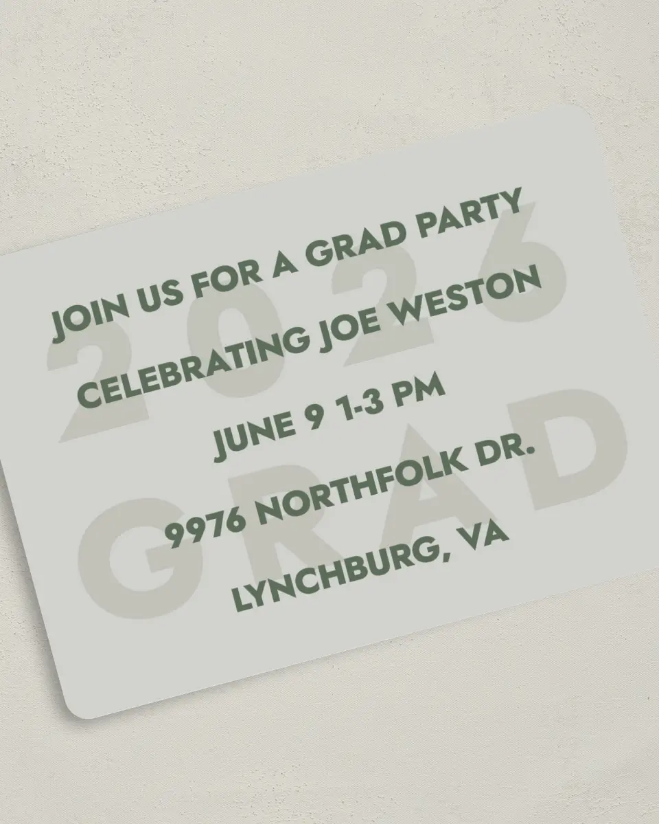 This is a 5" x 7" Graduation Announcement Card called Celebrating the Grad printed in full color on Premium Smooth paper