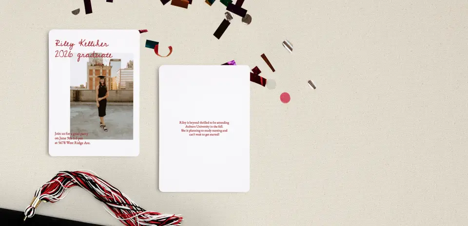 Grad Card Back